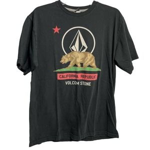 Volcolm California Republic Bear Logo T-Shirt Size Large